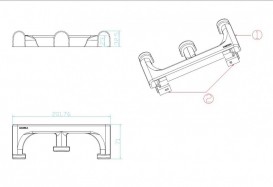 Крючок для ванной Haceka Yoly тройной пластик белый 1138000