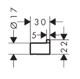 Крючок для ванной Hansgrohe AddStoris S одинарный металл матовый черный хром 41762340