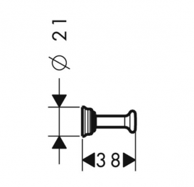 Крючок для ванной Hansgrohe Axor Montreux одинарный шлифованный черный хром 42137340