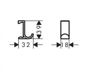 Гачок для ванної Hansgrohe WallStoris пластик чорний матовий 27914670