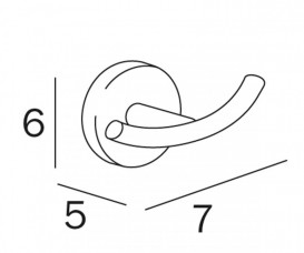 Крючок для ванной Inda Forum двойной хром A3620B CR