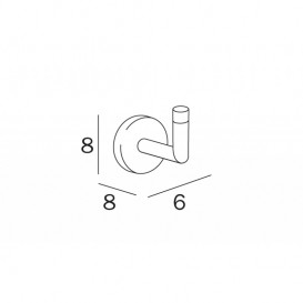 Крючок для ванной Inda Forum одинарный хром A3620A CR