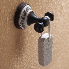 Крючок для ванной Kraus Apollo двойной темный шоколад KEA-16501ORB