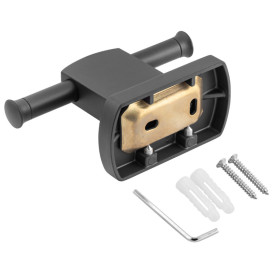 Крючок для ванной Kroner KRM Graz-GRP95601 двойной цинк графит CV035530