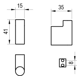 Крючок для ванной Ravak Chrome II CR II 110 одинарный черный матовый X07P1373