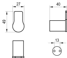 Крючок для ванной Ravak Fold FD 110 одинарный черный матовый X07P1351