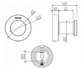 Крючок для ванной Sonia Astral одинарный латунь хром 181315