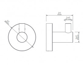Крючок для ванной Sonia Loop одинарный латунь хром 179749
