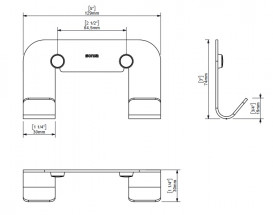Гачок для ванної Sonia Quick подвійний алюміній чорний матовий 185276