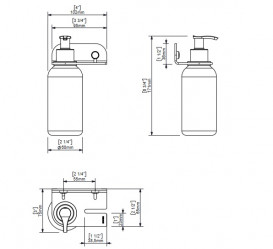 Гачок для ванної Sonia Quick із дозатором рідкого мила алюміній чорний матовий 185405
