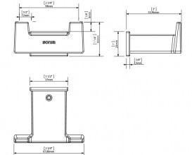 Гачок для ванної Sonia S-Cube подвійний латунь білий матовий 176359