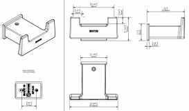 Гачок для ванної Sonia S-Cube Black подвійний латунь чорний матовий 173006