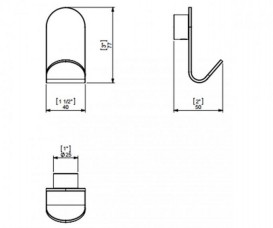 Гачок для ванної Sonia S5 одинарний нержавіюча сталь хром 153015