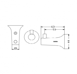 Гачок для ванної TOTO настінний хром DSH01