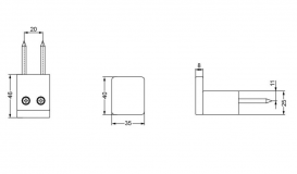 Гачок для ванної TOTO Neorest настінний хром YA900 *