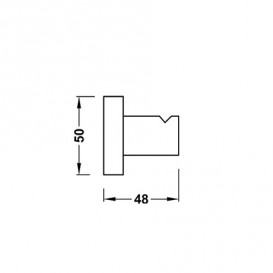 Крючок для ванной Tres Cuadro-Tres одинарный матовое розовое золото 10723620OPM