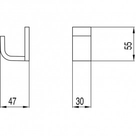 Гачок для ванної Tres Loft-Tres одинарний чорний матовий 20023613NM