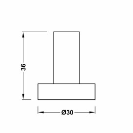 Гачок для ванної Tres Max-Tres одинарний хром 16123620