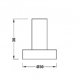 Крючок для ванной Tres одинарный матовое розовое золото 16123620OPM