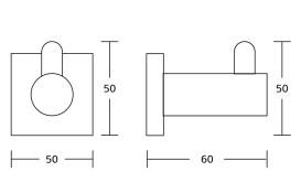 Гачок для ванної VBI Saturn одинарний метал хром VBI-040301CH