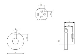 Гачок для ванної кімнати Villeroy & Boch Elements - Tender одинарний матовий нікель TVA15101100064