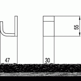 Крючок-вешалка для ванной TRES Loft EXCLUSIVE хром/металл 20063613