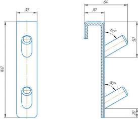 Гачок подвійний навісний для сушки для рушників Mario Hygge Family HF білий матовий 4820258984923