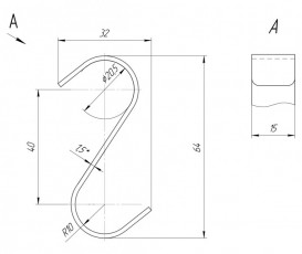 Гачок навісний для сушки для рушників Mario 28x60 мм 4820111352395