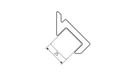 Крючок для полотенцесушителя TERMA Spark 3 25 mm металл хром WRWSP3025