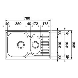 Кухонная мойка Franke Polar PXL 651-78 декор нержавеющая сталь 101.0377.282