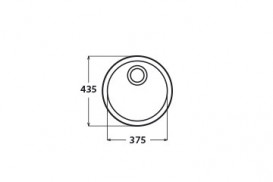 Кухонная мойка круглая Apell Circum с донным клапаном и сифоном нержавеющая сталь Brushed CIVIIBC