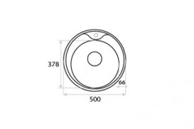 Кухонна мийка кругла Apell Circum з донним клапаном і сифоном нержавіюча сталь Linen CIVIFRIAC