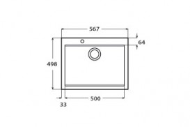 Кухонна мийка прямокутна Apell Amalthea з донним клапаном і сифоном нержавіюча сталь Satin SQ50ISC