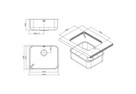 Кухонная мойка прямоугольная Apell Ferrara встраиваемая под столешницу с сифоном нержавеющая сталь Вrushed FE500UBC