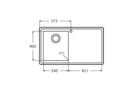 Кухонна мийка прямокутна Apell Linear Plus RIGHT з донним клапаном і сифоном нержавіюча сталь Brushed LNP861FRBC
