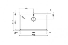 Кухонна мийка прямокутна Apell Linear Plus з донним клапаном і сифоном нержавіюча сталь Brushed LNP77FBC