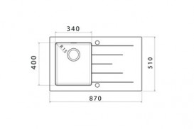 Кухонная мойка прямоугольная фронтальная часть черное стекло pop-up механизм Apell Pura LEFT нержавеющая сталь Brushed PU861ILBC