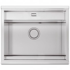 Кухонна мийка прямокутна з телескопічним змішувачем і двома скляними поверхнями Apell Regola нержавіюча сталь RE601IKITB