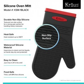 Кухонна прихватка Kraus силіконова чорна KSM-1BLACK