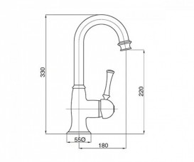 Кухонный смеситель BUGNATESE DENVER ЗОЛОТО DENDO6481