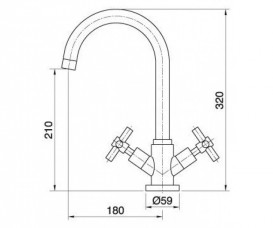 Кухонный смеситель BUGNATESE RODOS RODCR7351
