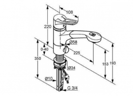 Змішувач для кухні з висувною лійкою Kludi MX змішувач шоколад 399458262