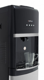 Кулер для води HotFrost 35AN підлоговий з компресорним охолодженням та нижнім завантаженням чорний/сріблястий 120103501