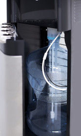 Кулер для води HotFrost 35AN підлоговий з компресорним охолодженням та нижнім завантаженням чорний/сріблястий 120103501