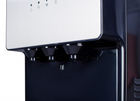 Кулер для воды HotFrost 400AS напольный с компрессорным охлаждением и нижней загрузкой черный/серебристый 120140001