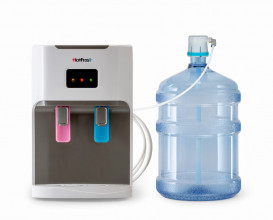 Кулер для воды HotFrost D115 Outside настольный с компрессорным охлаждением и выносной бутылью белый 110191002