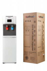 Кулер для води HotFrost V115А підлоговий з компресорним охолодженням та нижнім завантаженням білий 120111503