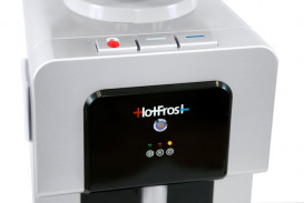 Кулер для воды HotFrost V900CSG напольный с компрессорным охлаждением и газацией серебристый/черный 120190003