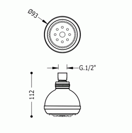 Лійка для верхнього душу Tres Plus Ø93 мм хром 913481810