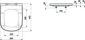 Laufen Palomba Кришка з сидінням для унітазу біла H8918020000001